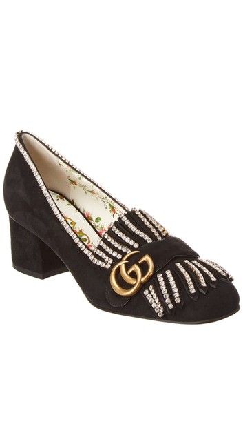 Gucci Black Marmont Fringe Pumps US 11.5