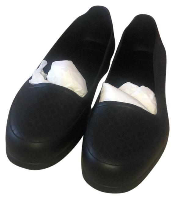 Gucci Black Rubber Rubber Diamante Flats