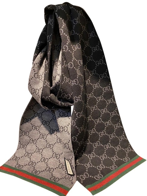 Gucci Black Tricot Scarf Wrap