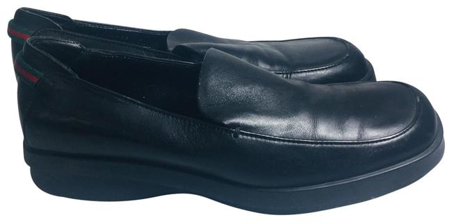 Gucci Black Vintage Loafers Moccasins Flats 