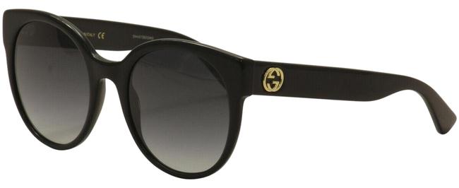 Gucci Black Womens Gg0035s Gg 0035 S 001 Black Gold Fashion 54mm Sunglasses