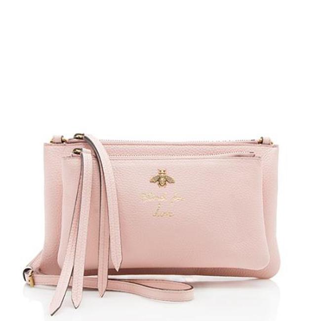 Gucci Blind For Love Bee Pink Leather Cross Body Bag