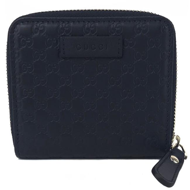 Gucci Blue New 449395 Microguccissima Midnight Leather Wallet