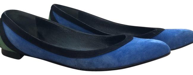 Gucci Blue and Green Flats 