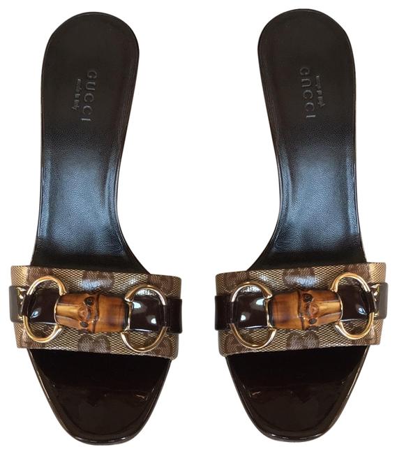 Gucci Brown Horsebit 206698 Sandals Wide C, D