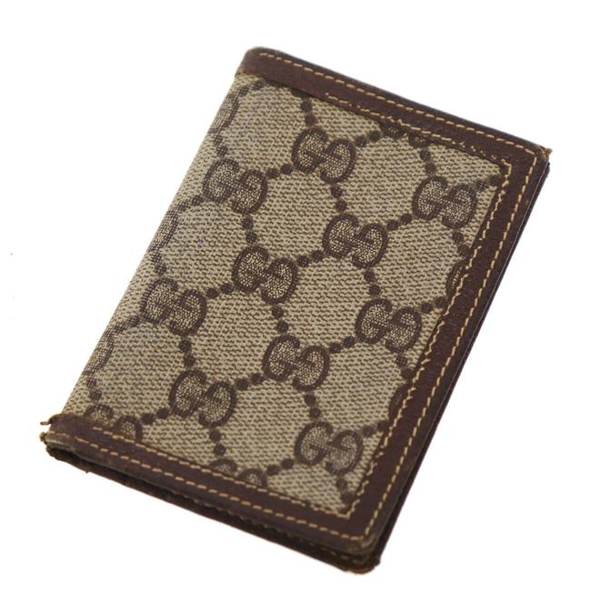 Gucci Brown Gg Card Case Wallet