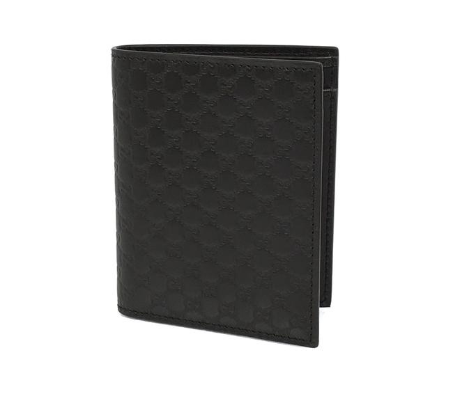 Gucci Brown New 496948 Leather Microguccissima Passport Holder Wallet