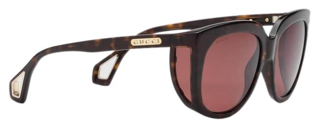 Gucci Brown New Gg0468s 002 Shield Blinkers Sunglasses