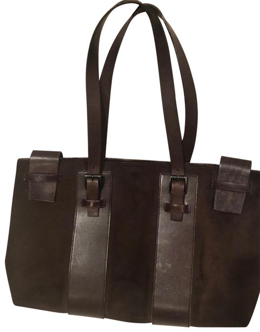 Gucci Brown Suede Leather Tote