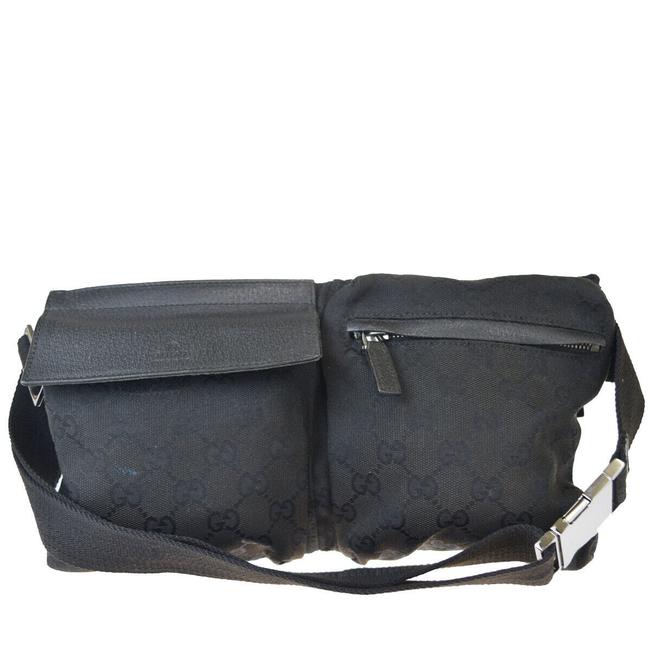 Gucci Bum Unisex Black Gg Canvas Weekend Travel Bag