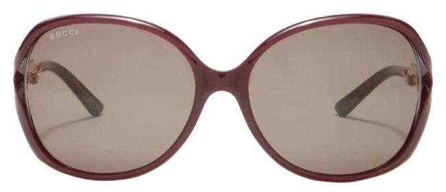 Gucci Burgundy Gold New authentic 60mm Oval Acetate Metal Sunglasses