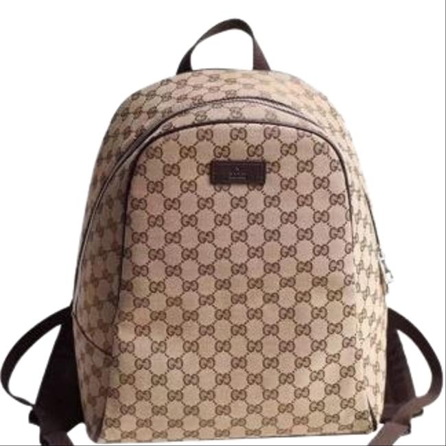 Gucci Canvas Dark Brown Backpack