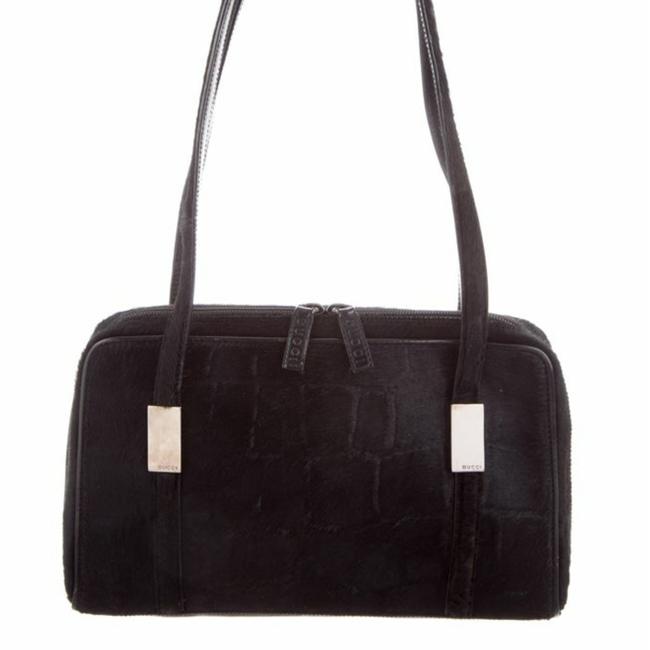 Gucci Cow Black Ponyhair Shoulder Bag