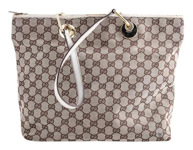Gucci Bag Eclipse Cream Gg Fabric Tote