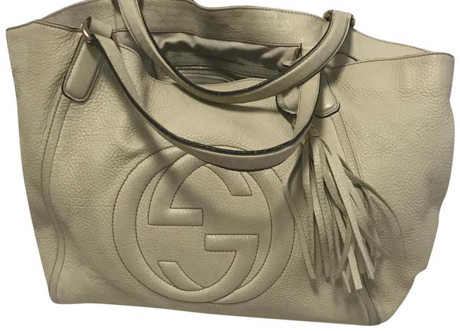Gucci Cream Ivory Leather Satchel