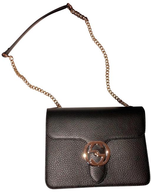 Gucci Crossbody Marmount Black Nero Leather Shoulder Bag