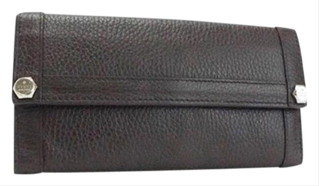 Gucci Dark Brown Long 231839 Leather Wallet
