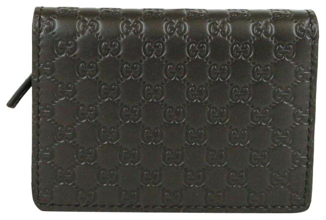 Gucci Dark Brown Microguccissima Leather Bi fold Card Case 544474 2044 Wallet