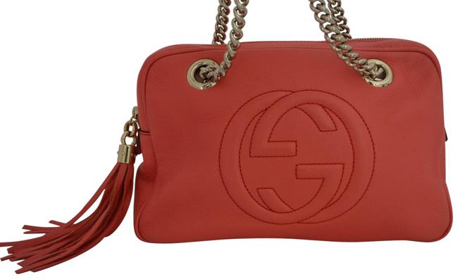 Gucci Dark Pink Leather Shoulder Bag