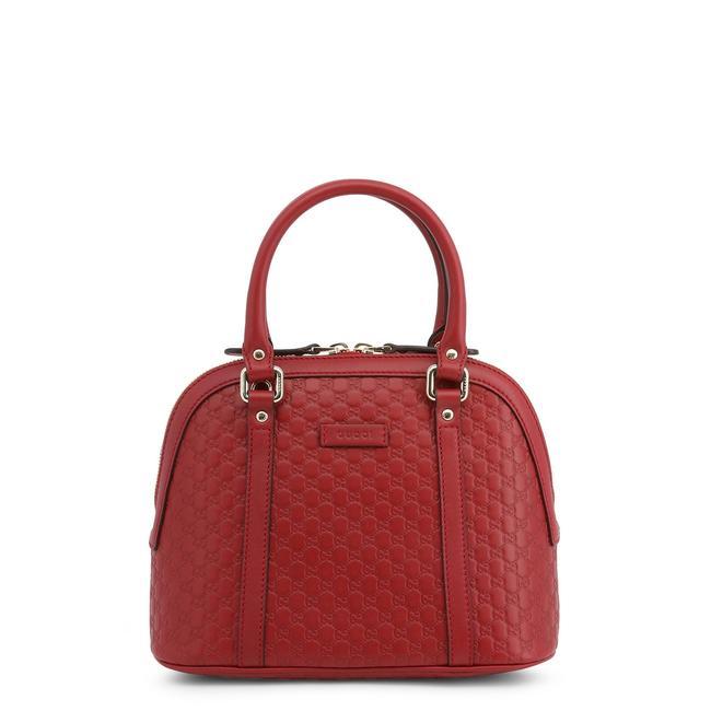 Gucci Dome Microguccissima Mini Handbag Gg Logo Red Leather Satchel