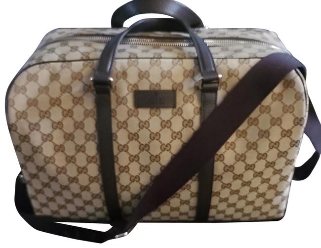 Gucci Duffle Gg Canvas Weekend Travel Bag