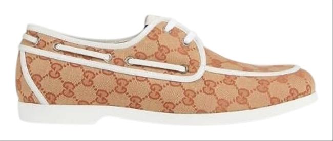 Gucci Gg Canvas Boat Men Flats US 11