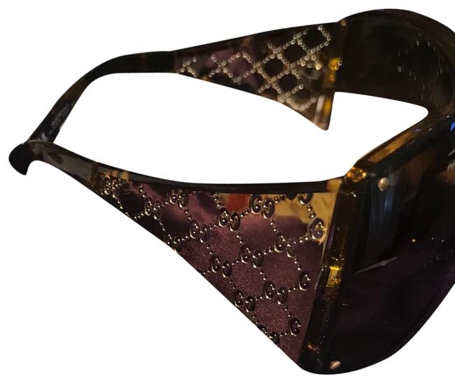 Gucci Gg Havana Antique Gold Sunglasses