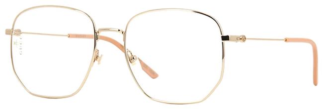 Gucci Gold 001 Gg0396s with Transparent Ar Lenses Sunglasses