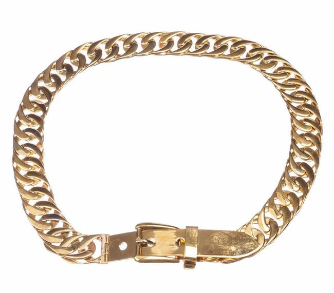 Gucci Gold Massive Runway Chain Belt Necklace