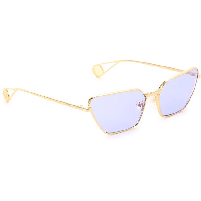 Gucci Gold New Gg0538s Metal Cat Eye Sunglasses
