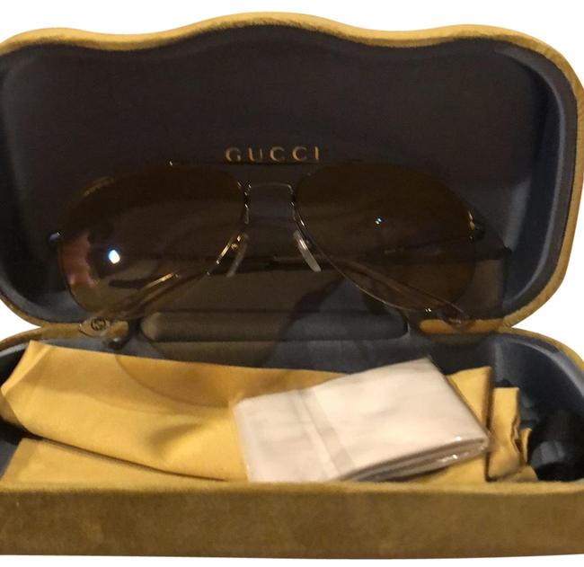 Gucci Gold Womens Aviator Sunglasses