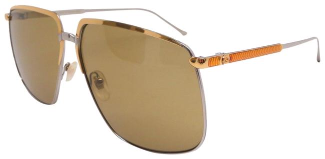 Gucci Gold Silver Gg0365s 003 Aviator Sunglasses