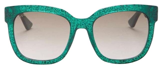 Gucci Green Glitter Square 54mm Sunglasses