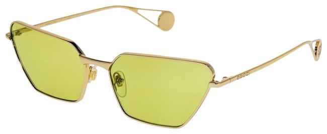 Gucci Green Gold Stylized Metal Retro Gg0538s Sunglasses