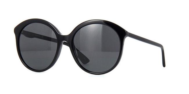Gucci Grey Black Lens Frame Round Unisex Sunglasses