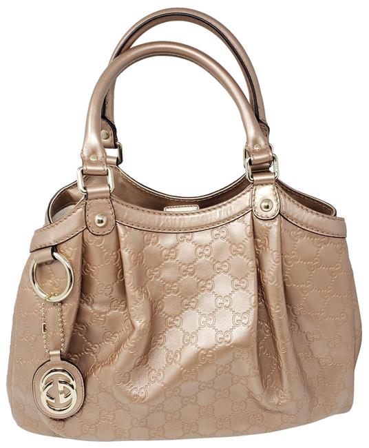 Gucci Guccissima Excellent Cream Shoulder Bag