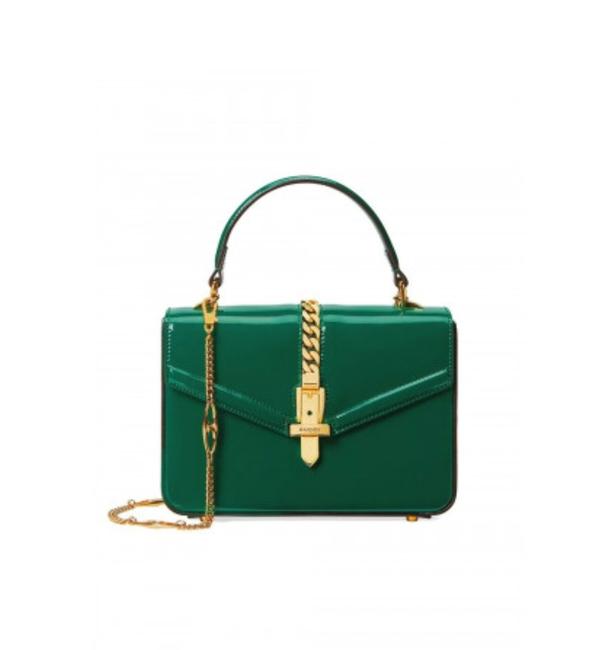 Gucci Handle Bag Sylvie Gr New 1969 Green Leather Tote