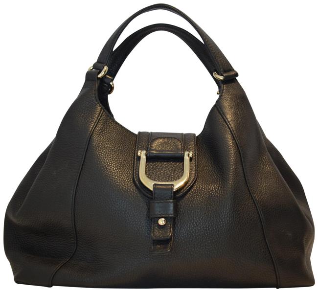 Gucci Horse Black Leather Shoulder Bag