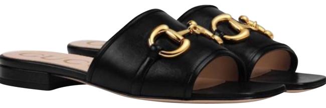 Gucci Horsebit Leather Slide Sandals