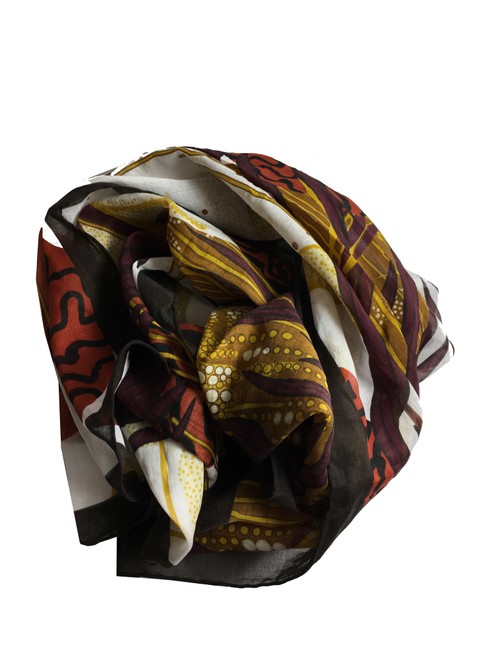 Gucci Black Womens Carre Palolem Ivory 380647 Scarf Wrap