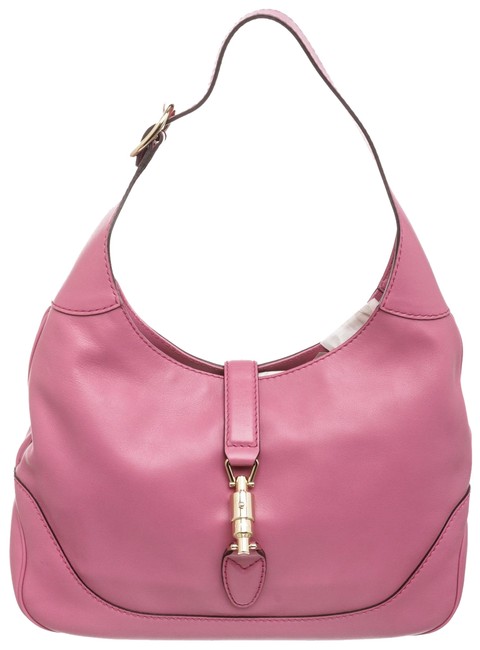 Gucci Jackie 490985 Pink Leather Hobo Bag