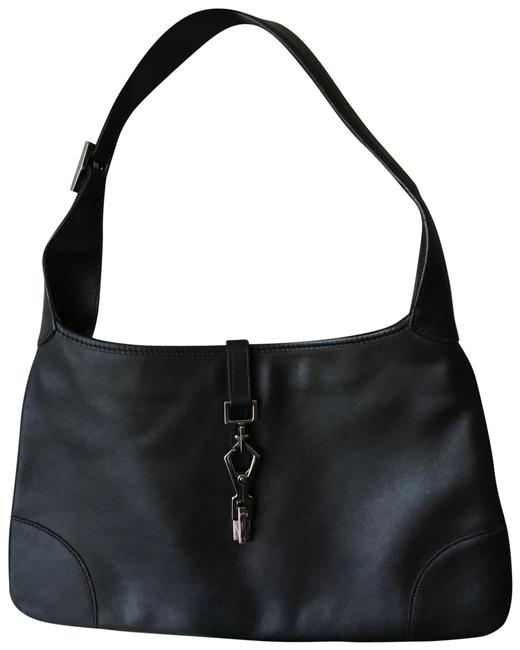 Gucci Jackie Vintage Black Leather Hobo Bag
