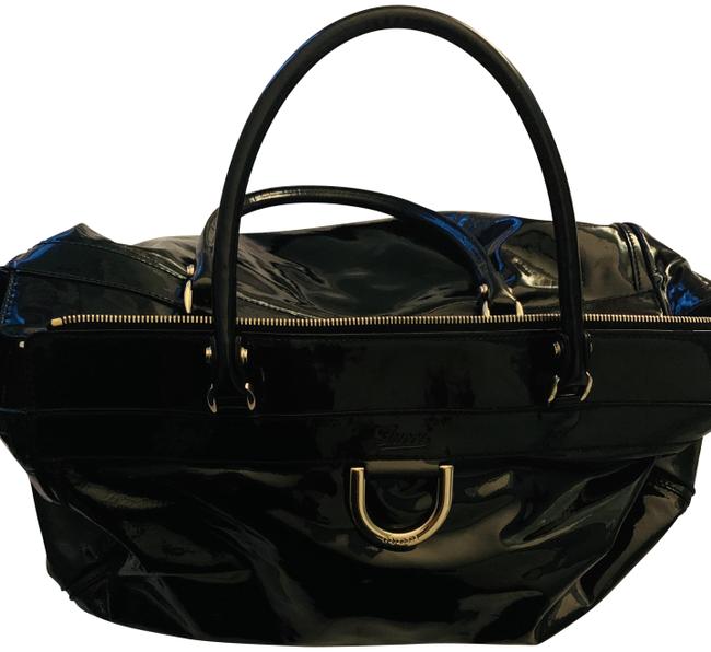 Gucci Large D Gold Tote Black Satchel