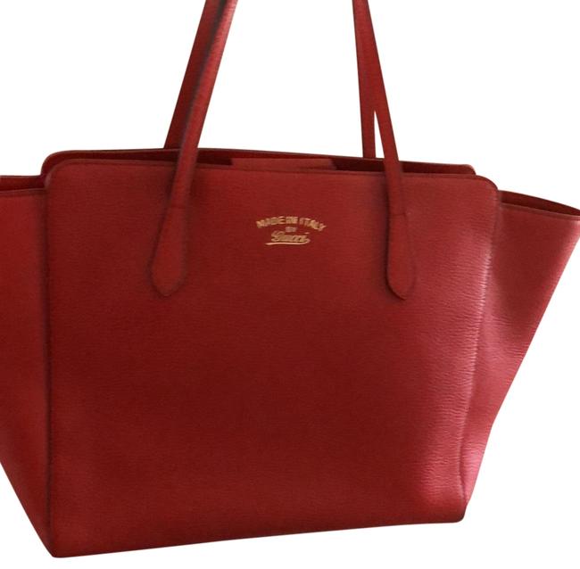 Gucci Large Red Leather Tote