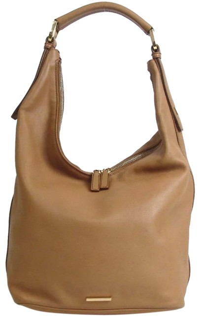 Gucci Logo Color Beige  Tan Or Camel Lambskin Leather Shoulder Bag