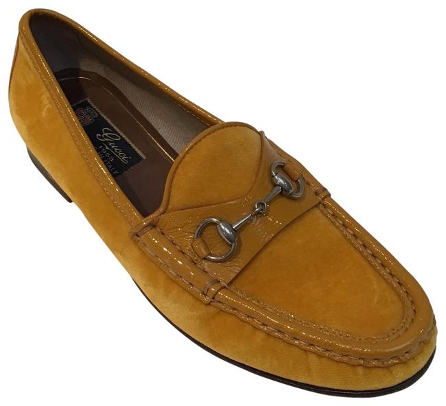 Gucci Marigold Classic Suede and Leather Loafers Flats 