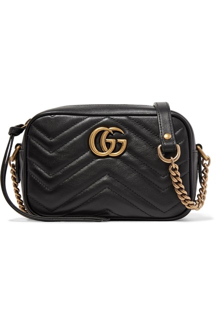 Gucci Marmont Gg Camera Mini Quilted Leather Shoulder Bag