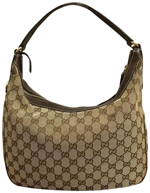Gucci Monogram Canvas Brown Shoulder Bag