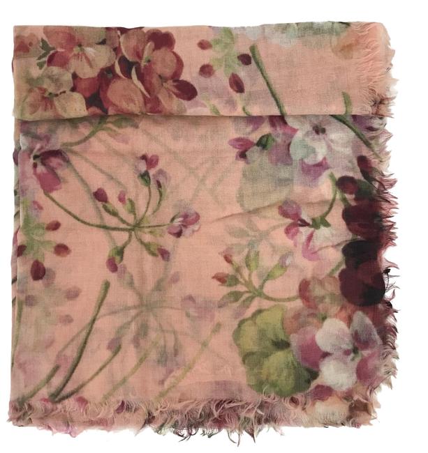 Gucci Multicolor New 406227 Blooms Wool Cashmere Stole Scarf Wrap