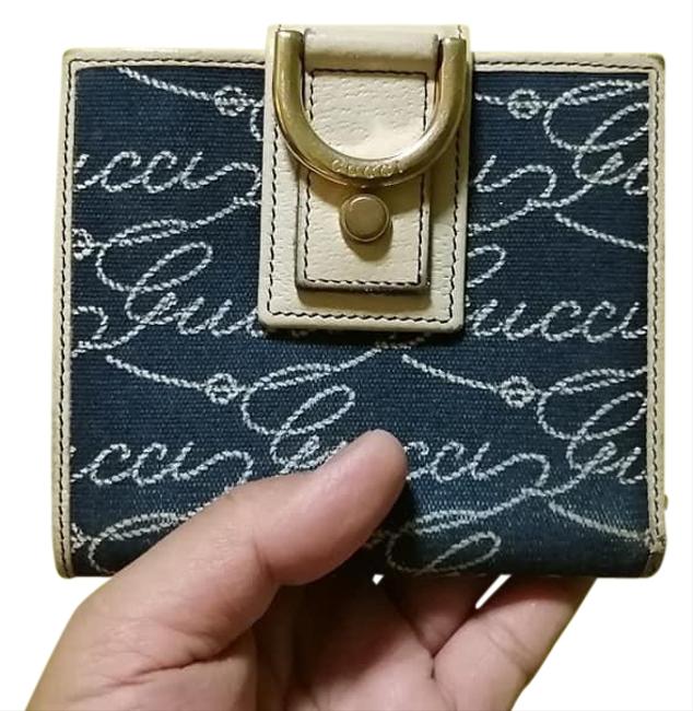 Gucci Navy Blue Short Wallet